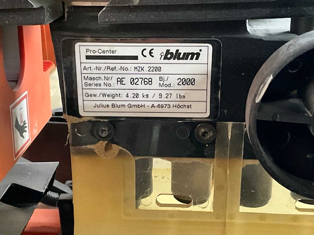 2000 blum mzk 2200 rij boormachine - afbeelding 2 van  10