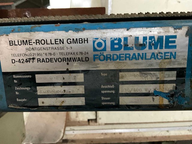 2000 blume 80 4000/400 transportband - afbeelding 9 van  9