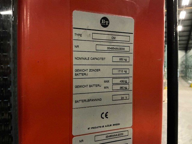 2000 bt om elektrische orderpicker - afbeelding 18 van  29