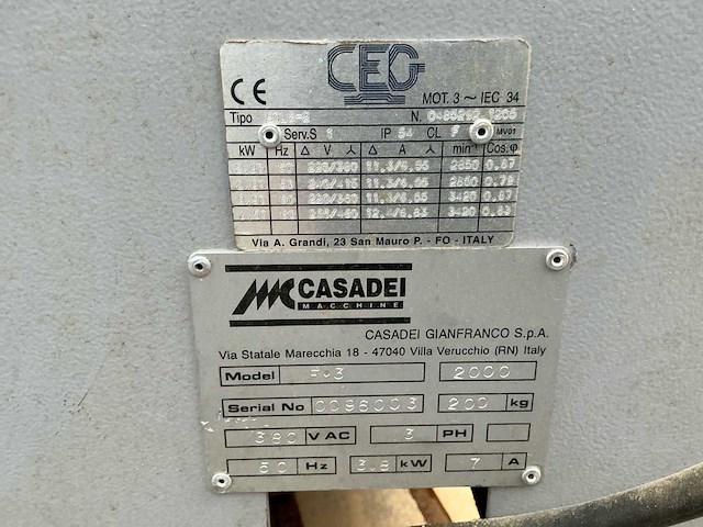 2000 casadei f3 mes en groefmachine - afbeelding 14 van  21
