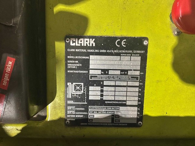 2000 clark cem30s vorkheftruck - afbeelding 3 van  12