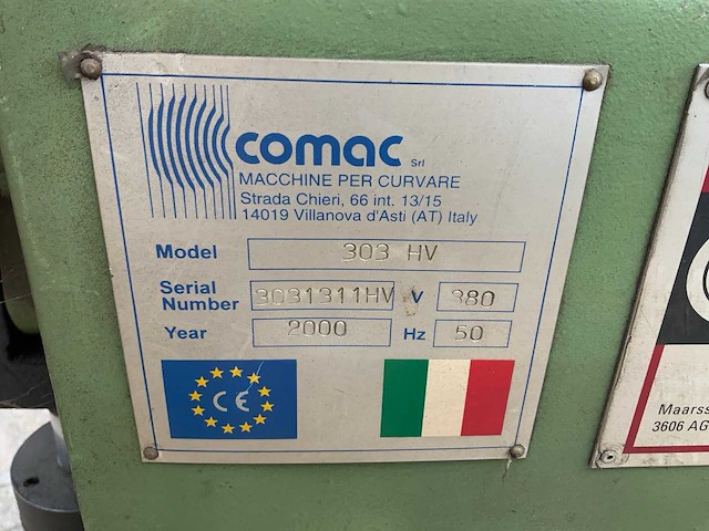 2000 comac 303 hv profielbuigmachine - afbeelding 11 van  12