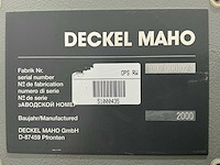 2000 deckel maho dmu80t - cnc universele bewerkingscentra - afbeelding 3 van  16