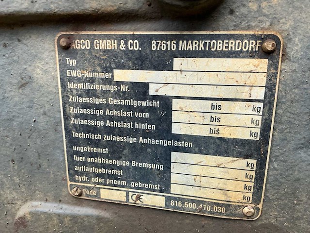 2000 fendt favorit 716 vario vierwielaangedreven landbouwtractor - afbeelding 5 van  32