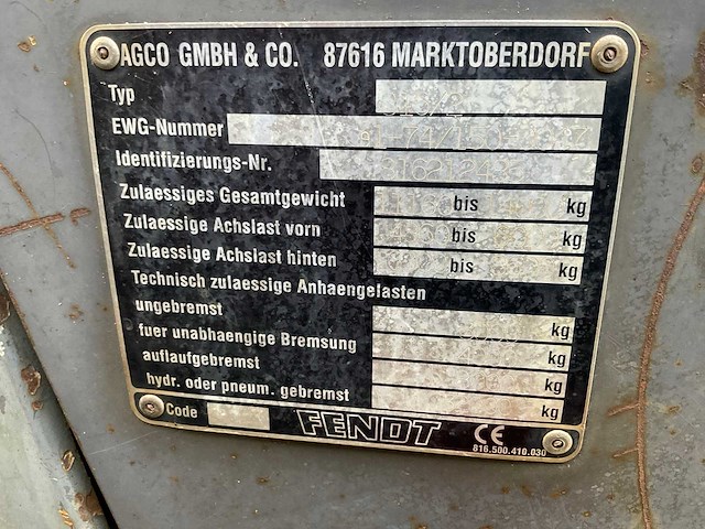 2000 fendt favorit 816 vierwielaangedreven landbouwtractor - afbeelding 14 van  29