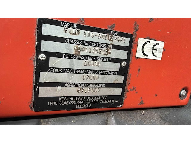 2000 fiat 110-90 dt vierwielaangedreven landbouwtractor - afbeelding 4 van  13