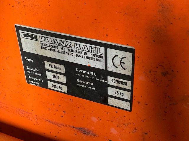 2000 fk bulll hand hydraulische palletwagen - afbeelding 5 van  5