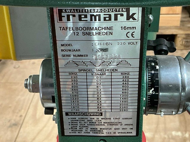2000 fremark ch-16n kolomboormachine - afbeelding 2 van  10