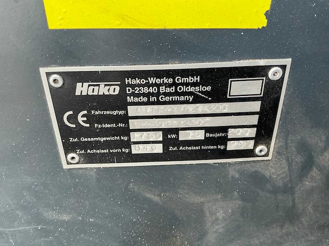 2000 hako citymaster 300 zelfrijdende veegmachine - afbeelding 16 van  23
