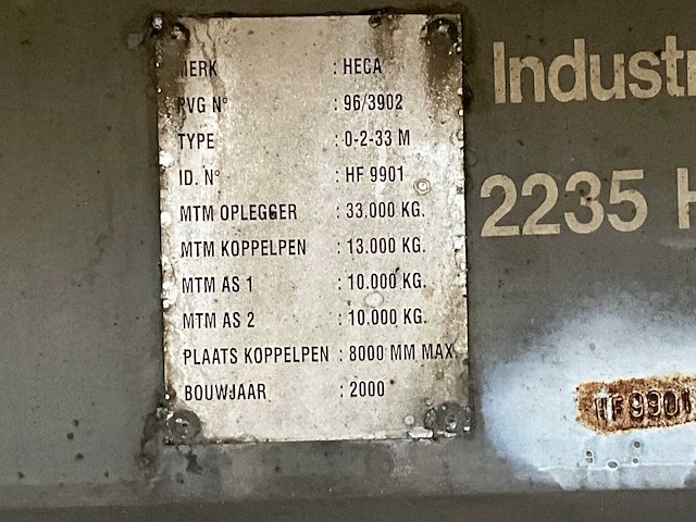 2000 heca o-2-33m oplegger - afbeelding 4 van  12