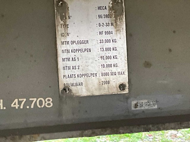 2000 heca o-2-33m oplegger - afbeelding 4 van  12