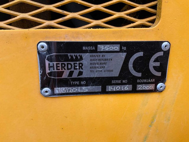 2000 herder mb120ls herigam rups maaimachine - afbeelding 27 van  33