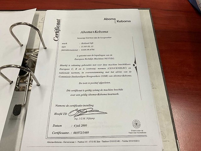 2000 holland lift monostar schaar hoogwerker - afbeelding 11 van  22