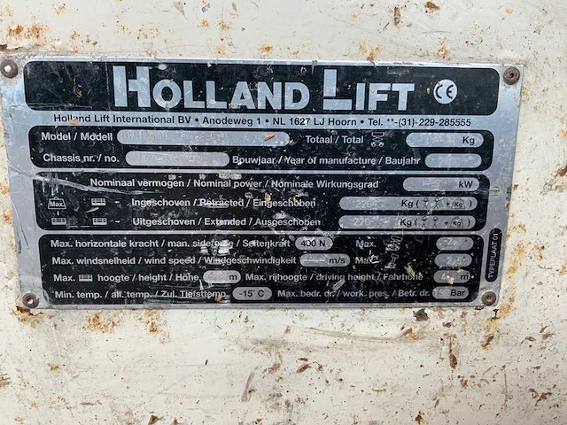 2000 holland lift terex ministar z45el8 hoogwerker - afbeelding 13 van  13