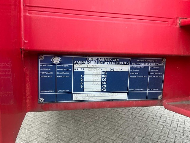2000 jumbo d0270se oplegger - afbeelding 14 van  14