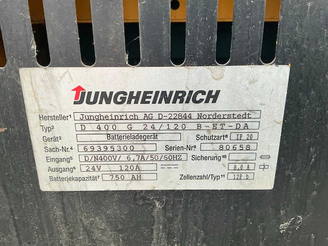 2000 jungheinrich vorkheftruck - afbeelding 30 van  31