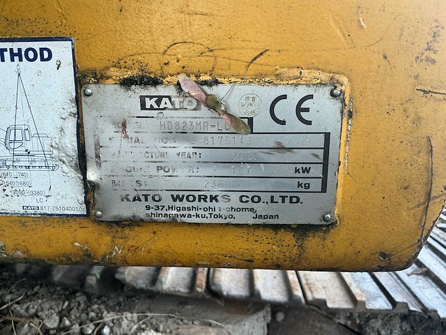 2000 kato hd823lc rupsgraafmachine - afbeelding 3 van  11