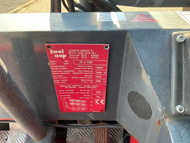 2000 kooi aap z2-3-2030 meeneemheftruck - afbeelding 15 van  22