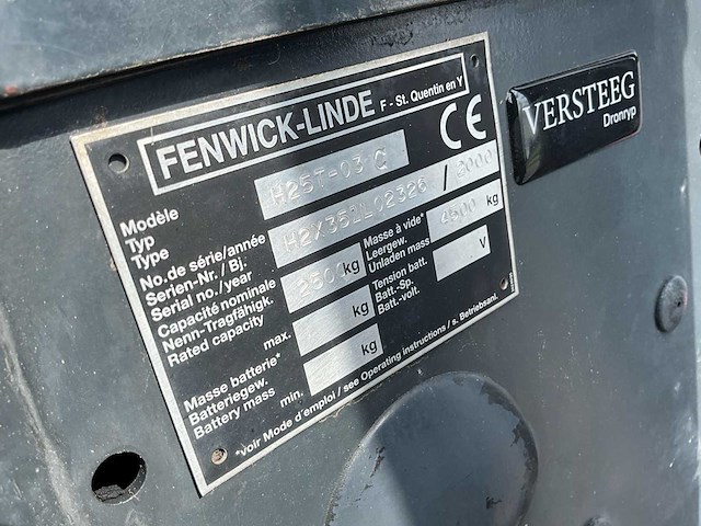 2000 linde h25t-03c vorkheftruck - afbeelding 14 van  22