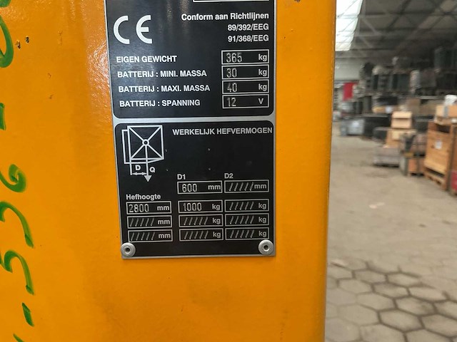 2000 loc kleos eb.1000.d elektrische palletwagen - afbeelding 5 van  8