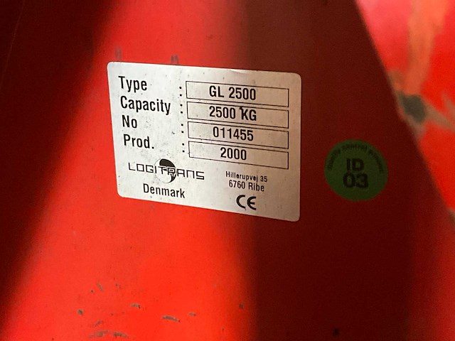 2000 logitrans gl 2500 hand hydraulische palletwagen - afbeelding 5 van  5