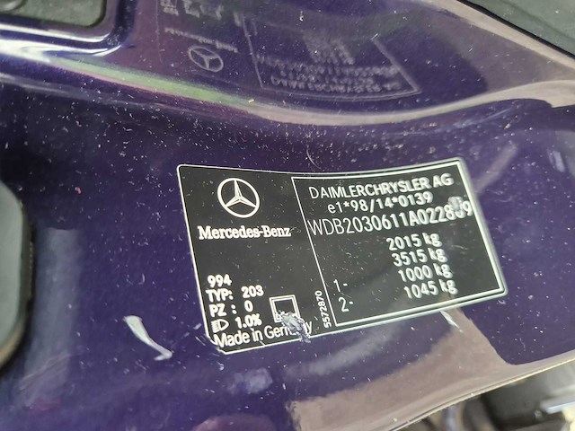 2000 mercedes-benz c-klasse 240 elegance personenauto - afbeelding 9 van  18