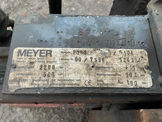 2000 meyer 6/0104 vorkheftruck vorkenbord - afbeelding 2 van  8