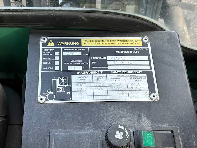 2000 mitsubishi efd13 vorkheftruck - afbeelding 5 van  9