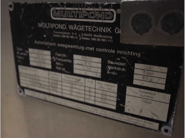 2000 multipond mp1612f multihead weger - afbeelding 6 van  7