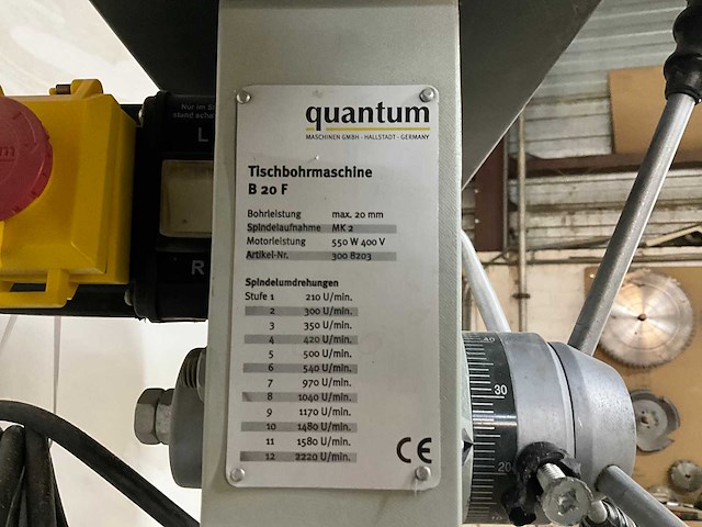 2000 quantum b 30 f kolomboormachine - afbeelding 4 van  4