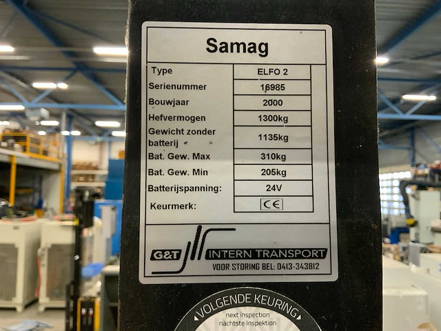 2000 samag elfo 2 reachtruck - afbeelding 3 van  4