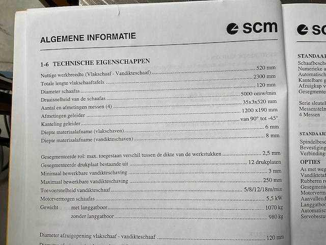 2000 scm fs 520 gecombineerde vlakvandiktebank - afbeelding 2 van  8