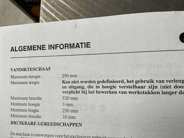 2000 scm fs 520 gecombineerde vlakvandiktebank - afbeelding 3 van  8
