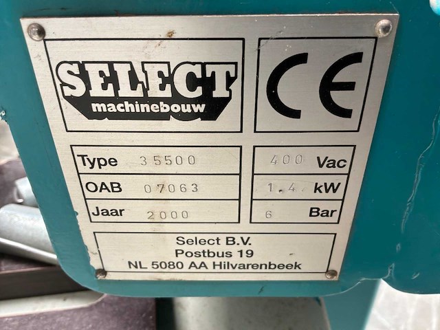 2000 select machinebouw b.v. 35500 beslagfreesmachine - afbeelding 6 van  14