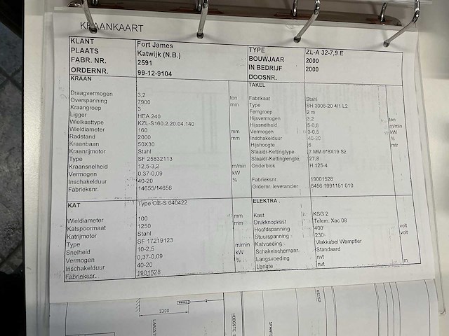 2000 stahl 3.200 kg x 7,90 m bovenloopkraan - afbeelding 15 van  18