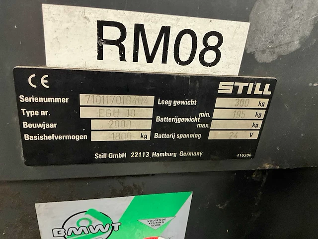 2000 still egu13 elektrische palletwagen - afbeelding 9 van  9