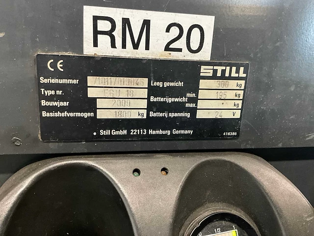 2000 still egu18 elektrische palletwagen - afbeelding 2 van  9