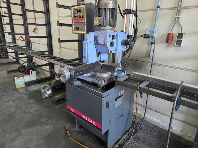 2000 tiger 350 sx afkortcirkelzaagmachine met rollenbaan - afbeelding 2 van  8