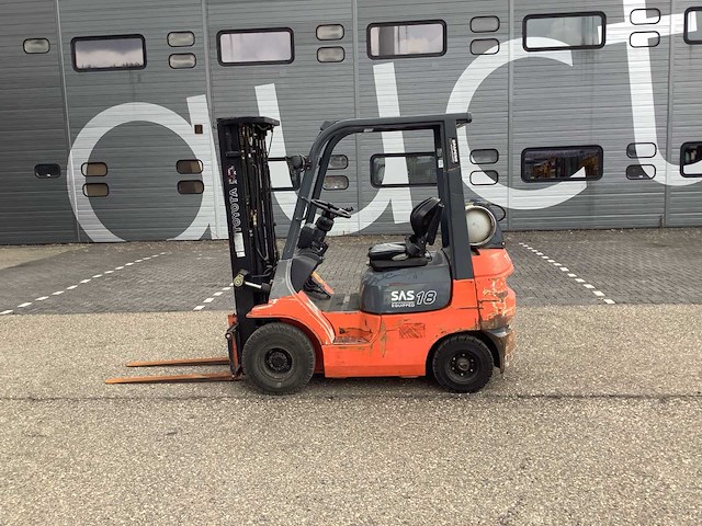 2000 toyota 42-7fgf18 lpg vorkheftruck - afbeelding 9 van  13