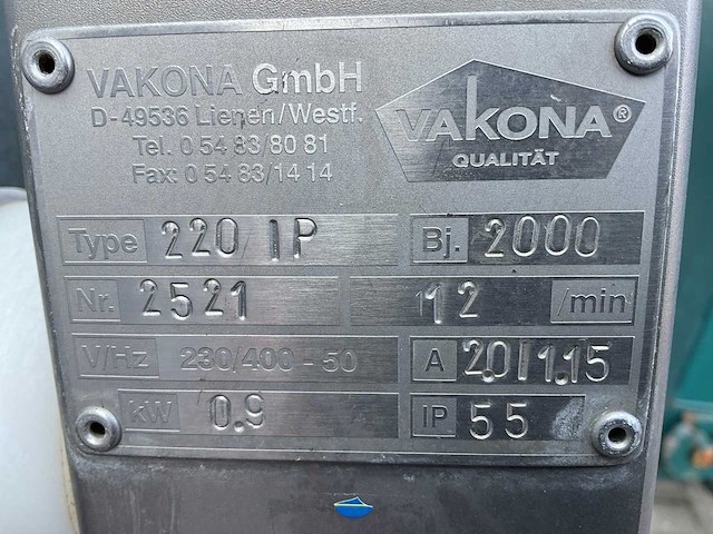 2000 vakona 220ip industriële vleesmenger - afbeelding 7 van  8