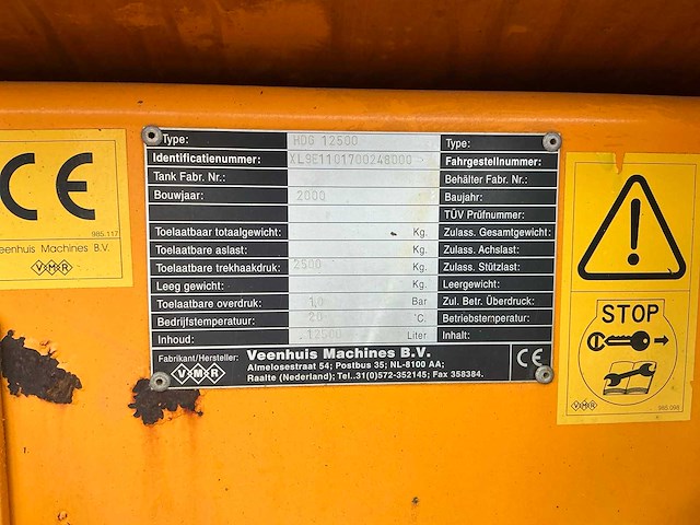 2000 veenhuis hdg12500 mesttank - afbeelding 15 van  35