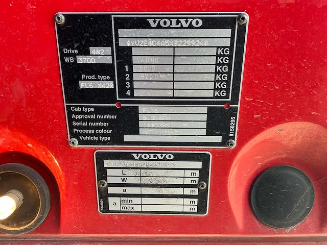 2000 volvo fl614-42r-t brandweerwagen - afbeelding 60 van  64