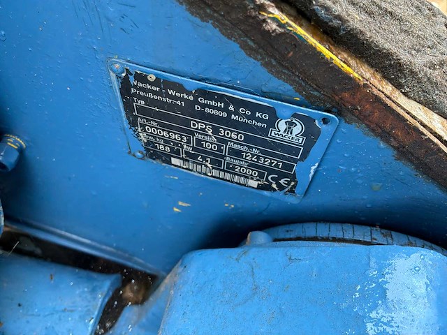 2000 wacker neuson dps 3060 trilplaat - afbeelding 9 van  9