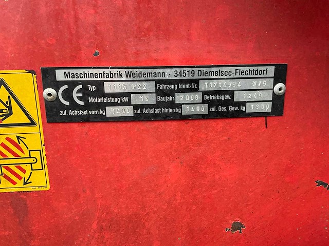 2000 weidemann 1115 p22 shovel - afbeelding 28 van  34
