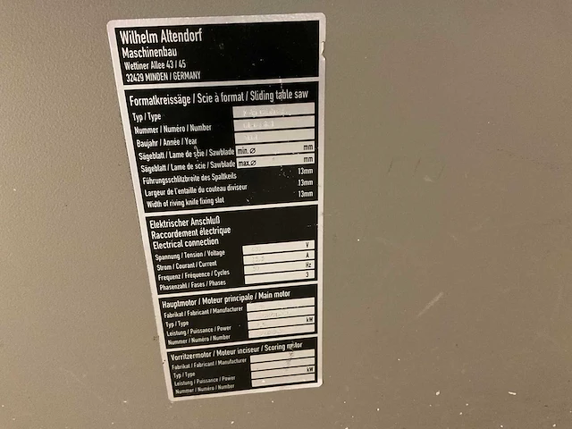 2001 altendorf f45 formaatcirkelzaagmachine - afbeelding 20 van  20