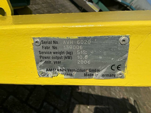 2001 ammann avh 6020 trilplaat - afbeelding 5 van  13