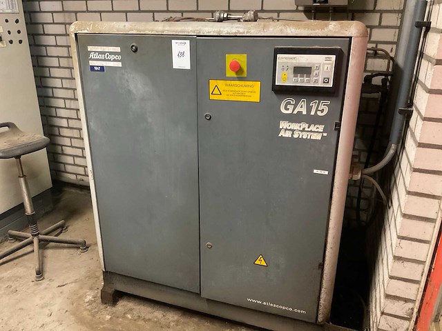2001 atlas copco ga 15 schroefcompressor - afbeelding 1 van  4