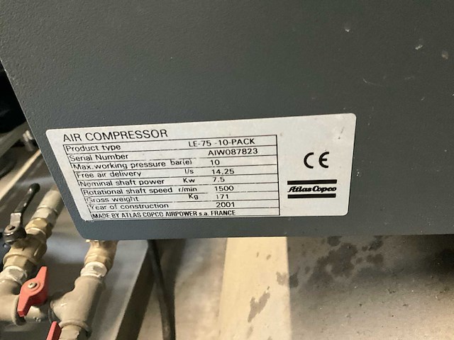 2001 atlas copco persluchtinstallatie - afbeelding 7 van  8