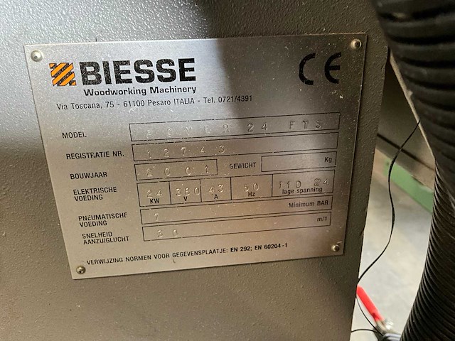 2001 biesse rover24 fts cnc hout / kunststof bewerkingcentrum - afbeelding 3 van  8