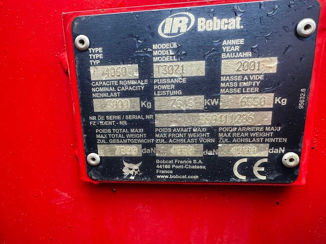 2001 bobcat t3071 verreiker - afbeelding 10 van  18